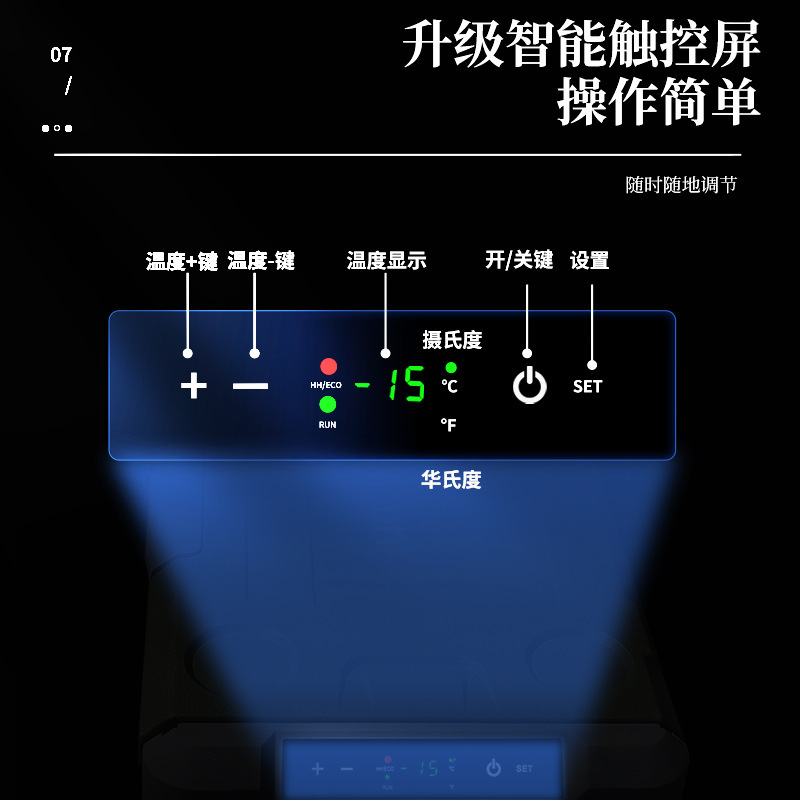 12v24v ของตู้เย็นกลางแจ้งแช่แข็ง ย้ายในรถบรรทุกเย็นทั้งสองคันพร้อมกับตู้เย็นแช่เย็น