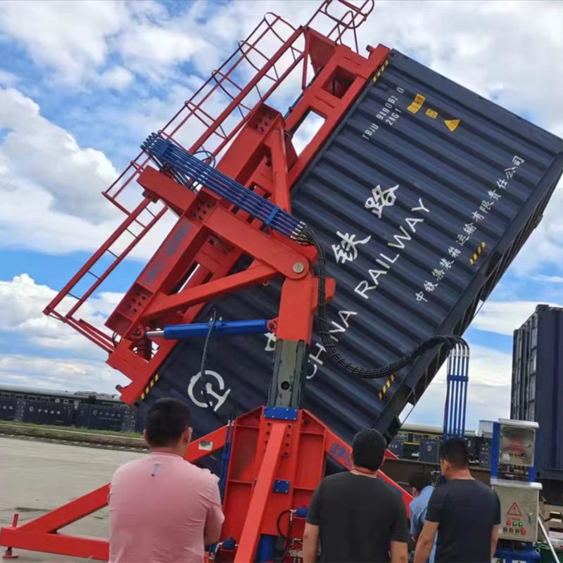 廠家定製安裝全液壓集裝箱翻轉機 港口碼頭倉儲裝卸用液壓翻轉機