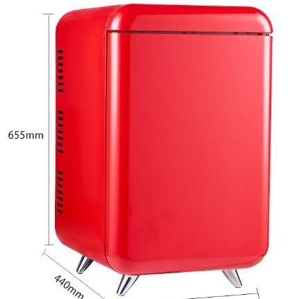 Tủ lạnh trang điểm màu đỏ, tủ lạnh sữa mẹ, tủ lạnh màu.