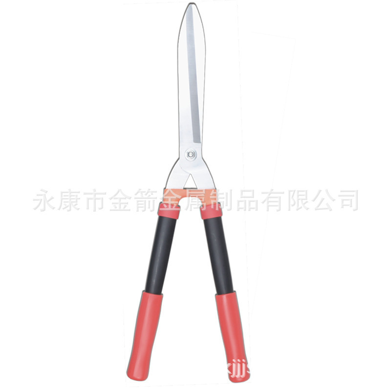 Những người bán hàng cắt bãi cỏ thép SK5 với hàng rào lớn để làm vườn cho cây kéo xanh và làm vườn.