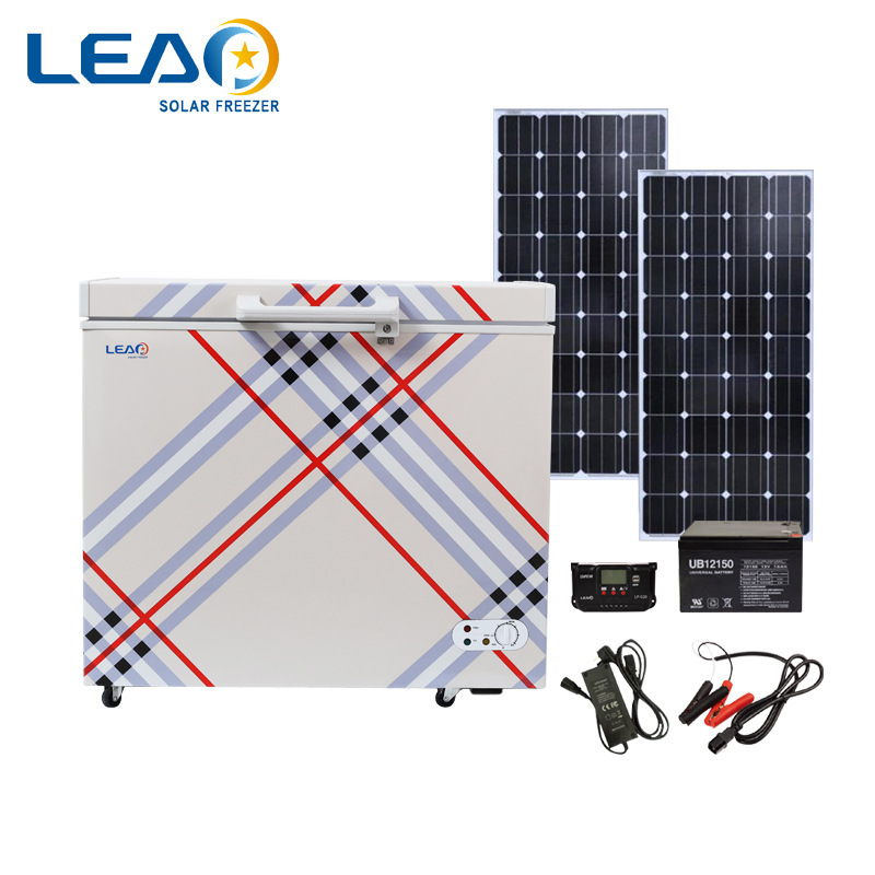 Solar straight-flow refrigerator freezer LP-160 DC12V24V Solar-controlled freezer