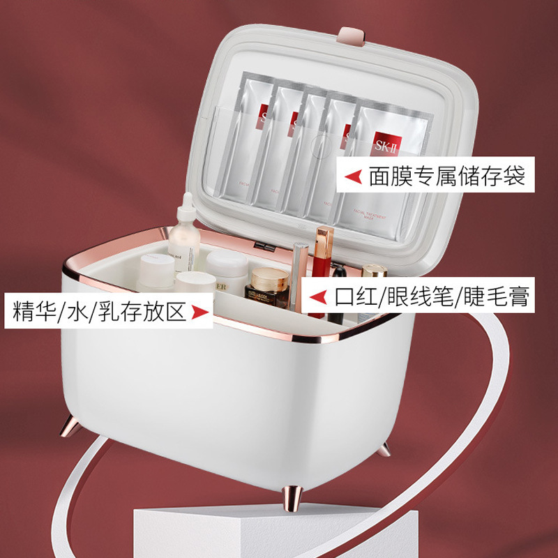 새로운 9L 가정 집 메이크업 냉장고 간단한 침묵하는 얼굴 메이크업 소형 상자 bluetooth 냉장고.