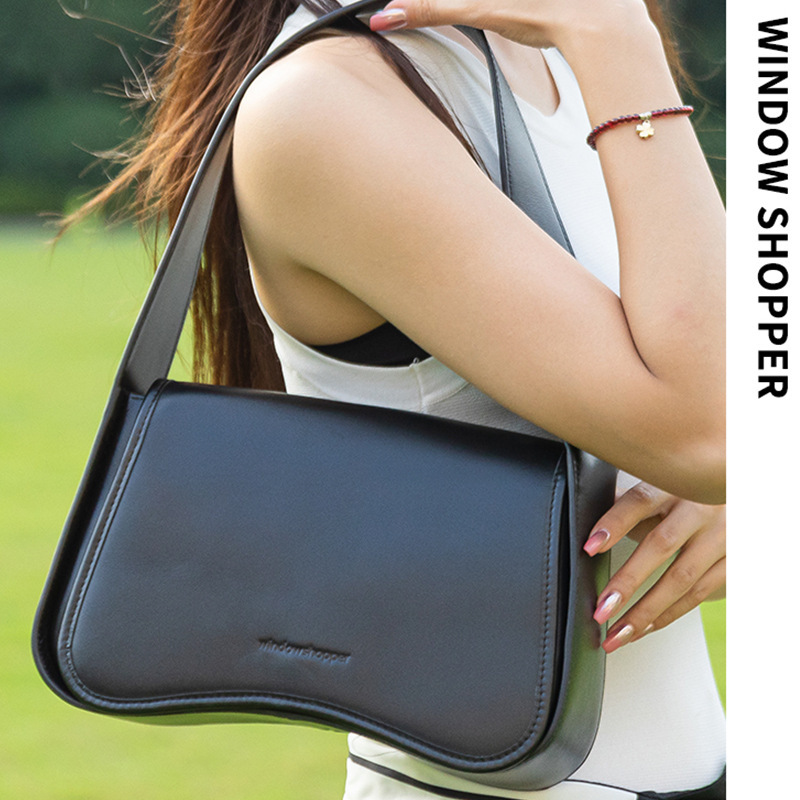 2024 new top-heavy cow-skin bag, one-capped saddle bag, hand-held hand-bag girl.