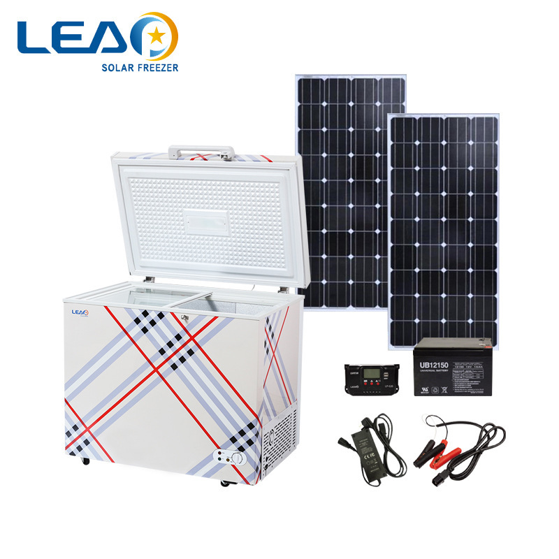 Solar straight-flow refrigerator freezer LP-160 DC12V24V Solar-controlled freezer