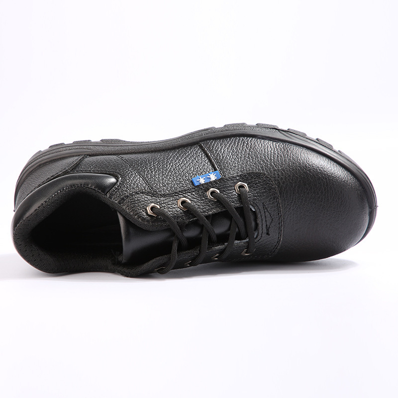 Cow-skin-resilhouette male cross-border steel lock-up safety shoes protected against piercing water safety shoes