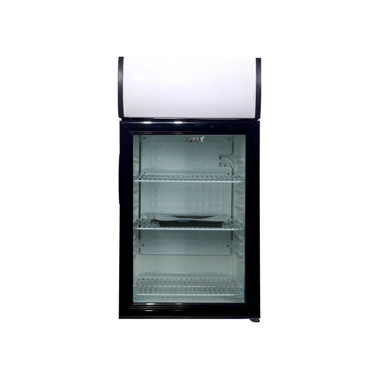 Tủ lạnh được ướp lạnh có thể là một tủ trưng bày đồ uống mini cho văn phòng chung cư in lụa.