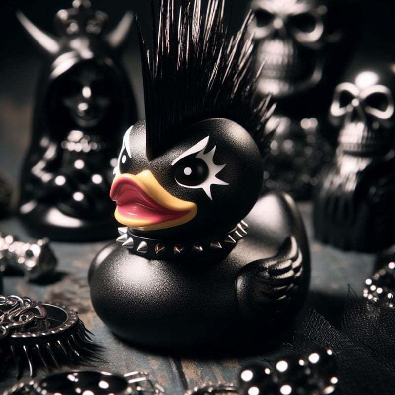 萬聖節跨境哥特式Duck撒旦鴨朋克鴨死亡搖滾鴨瓦倫蒂娜夫人哥特女