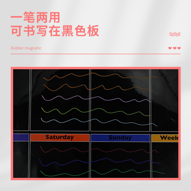 Magnetic fluorescent fluorescent water soluble liquid lampboards for children with white water chalk