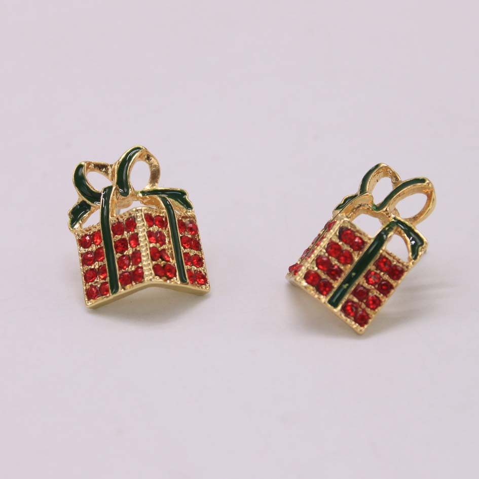 Cross-border Christmas gift box, earring alloy, oil oil, wholesale earring.