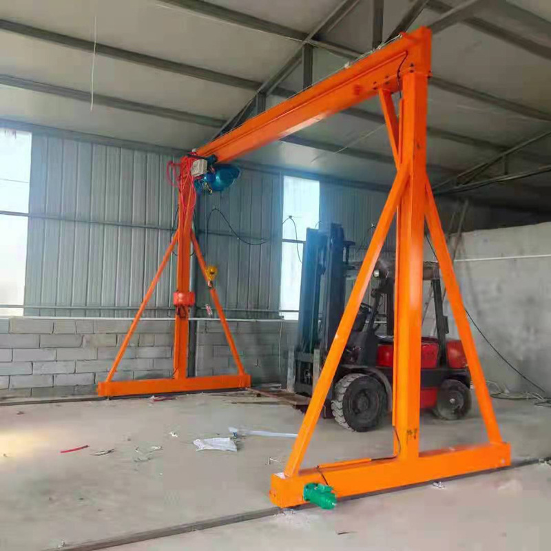 2噸小型移動式龍門架電動無軌萬向龍門架起重機簡易手推式龍門架