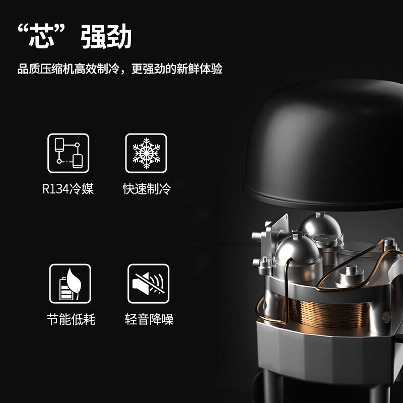 Máy nén Coca-Cola 2 cửa tủ lạnh nhỏ 24L làm nóng lạnh Kit Một toàn bộ