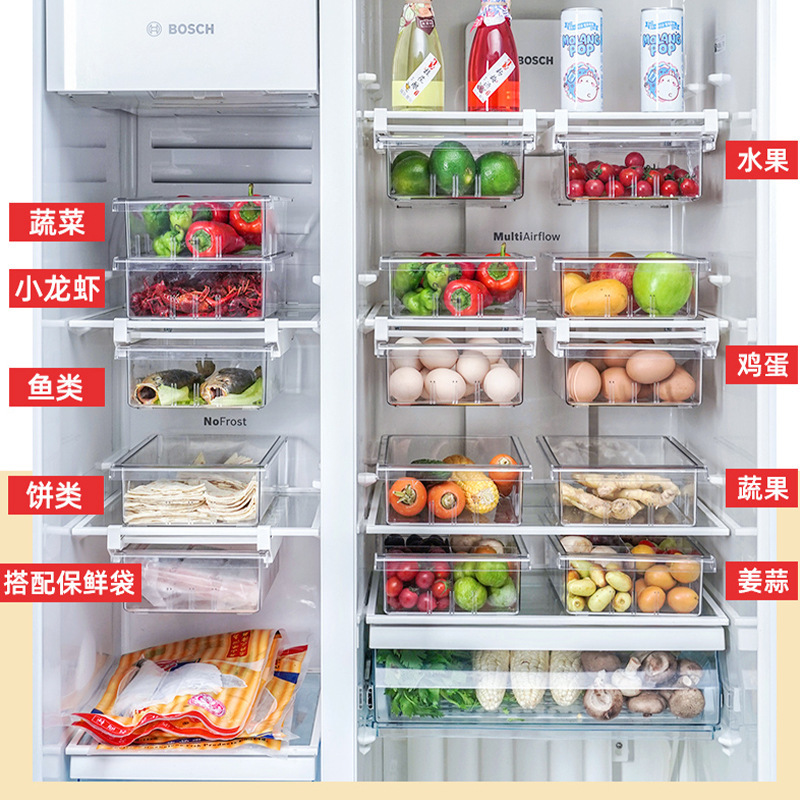 Trong tủ lạnh, trong bếp, trong ngăn kéo, trong trái cây và rau cải, trong một tủ lạnh tán xạ riêng biệt.