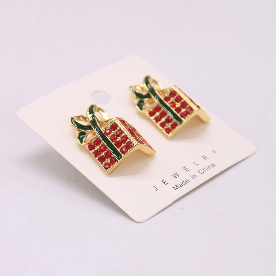 Cross-border Christmas gift box, earring alloy, oil oil, wholesale earring.