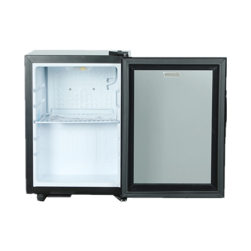 Cái tủ lạnh nhỏ 21L trưng bày cửa kính, tủ đồ ăn khóa kép nhỏ.