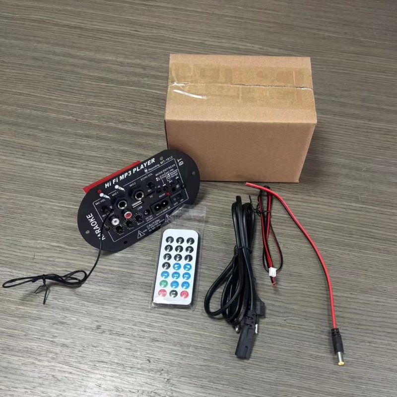 跨境廠家低音炮主板藍牙音響麥克風功能大功率12v220vK歌PCB功放