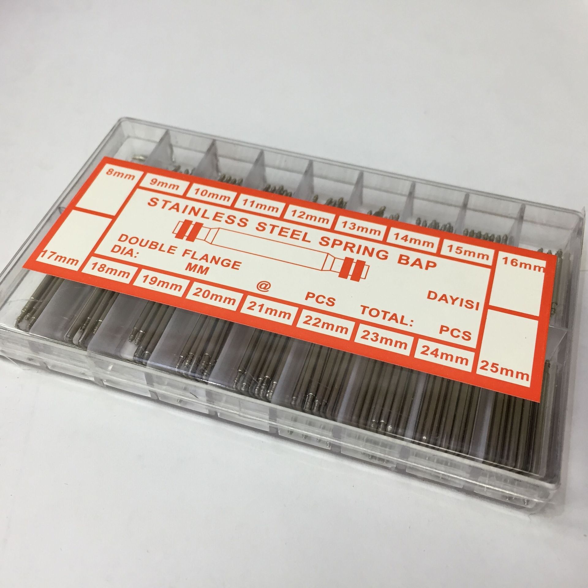 全鋼生耳 盒裝生耳 手錶配件彈簧針 表耳針 錶帶彈簧針8~25mm