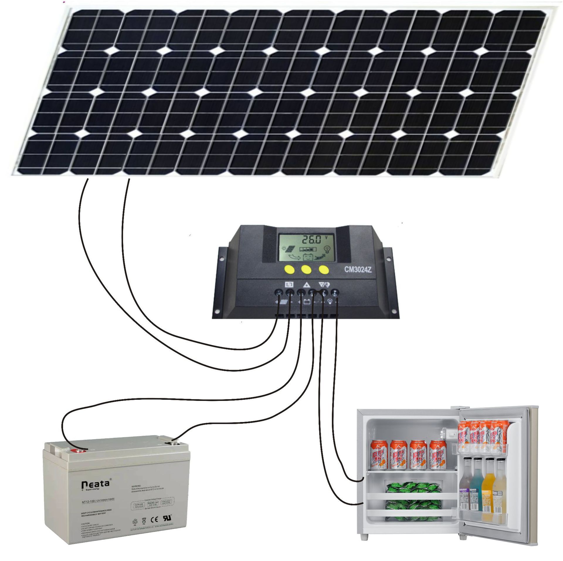 Tủ lạnh Mặt trời cho thiết bị nén thẳng hiện tại DC12V-24V