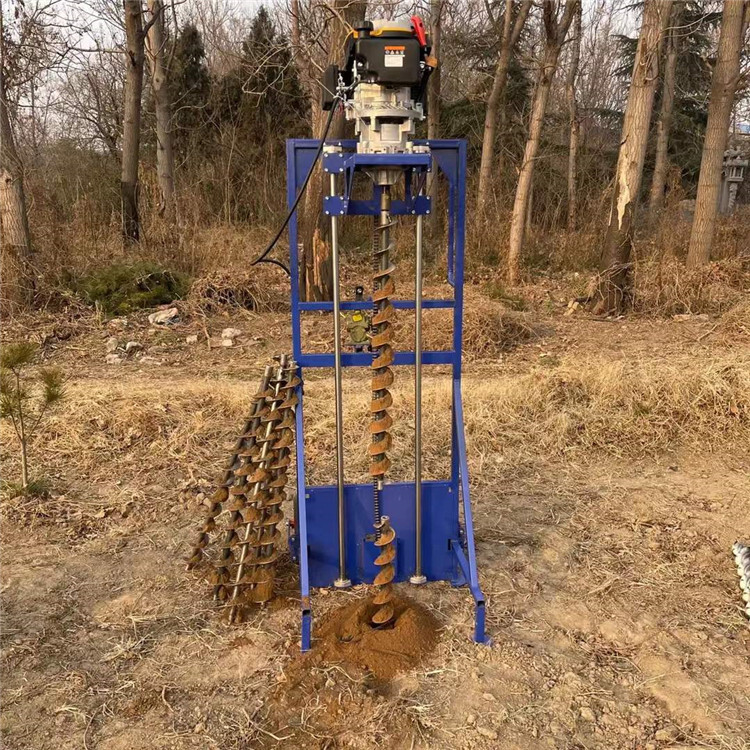 The diesel fully automatic utility pole diger, the mountain grid retrofit and the high-stretch diger drilled 2.5 meters deep.