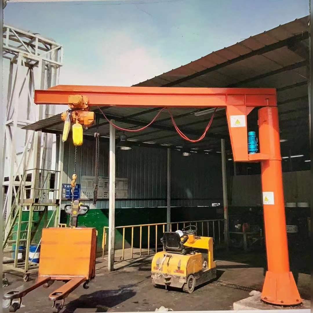 立柱式電動旋轉懸臂吊起重機3噸小型定柱式單臂吊電動遙控懸臂吊