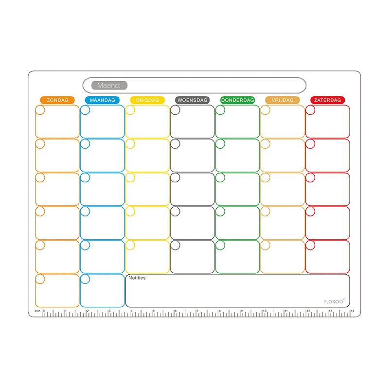 Magnetic whiteboard cross-border custom day and week schedule PET can wipe the message board magnetometer.