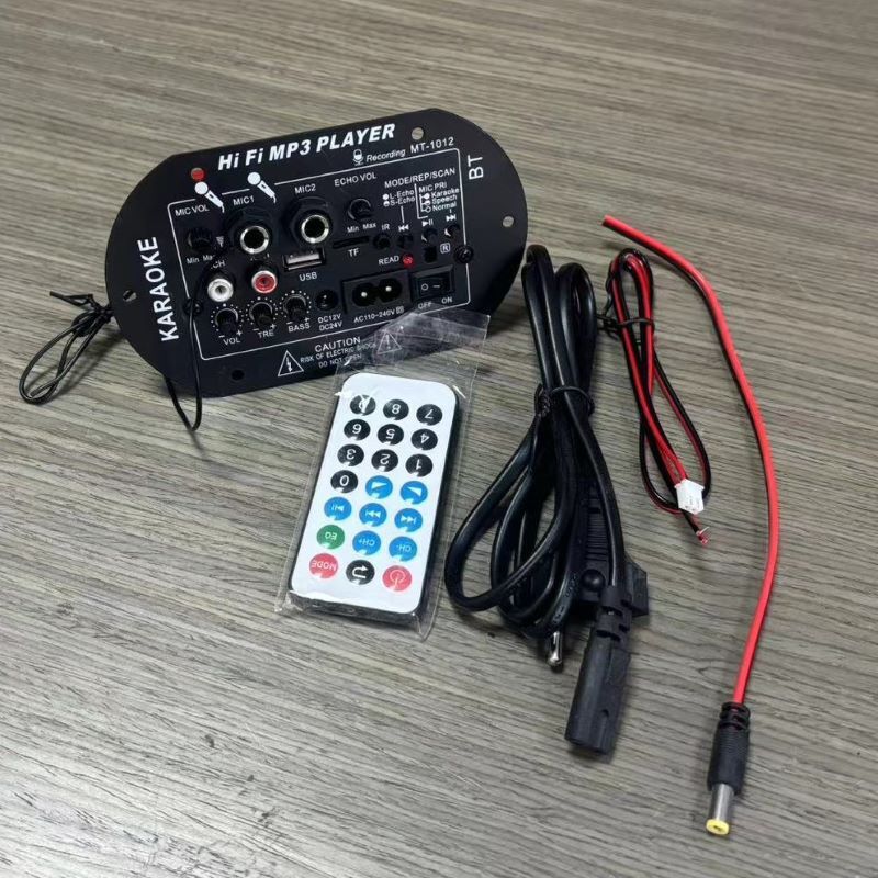 跨境廠家低音炮主板藍牙音響麥克風功能大功率12v220vK歌PCB功放