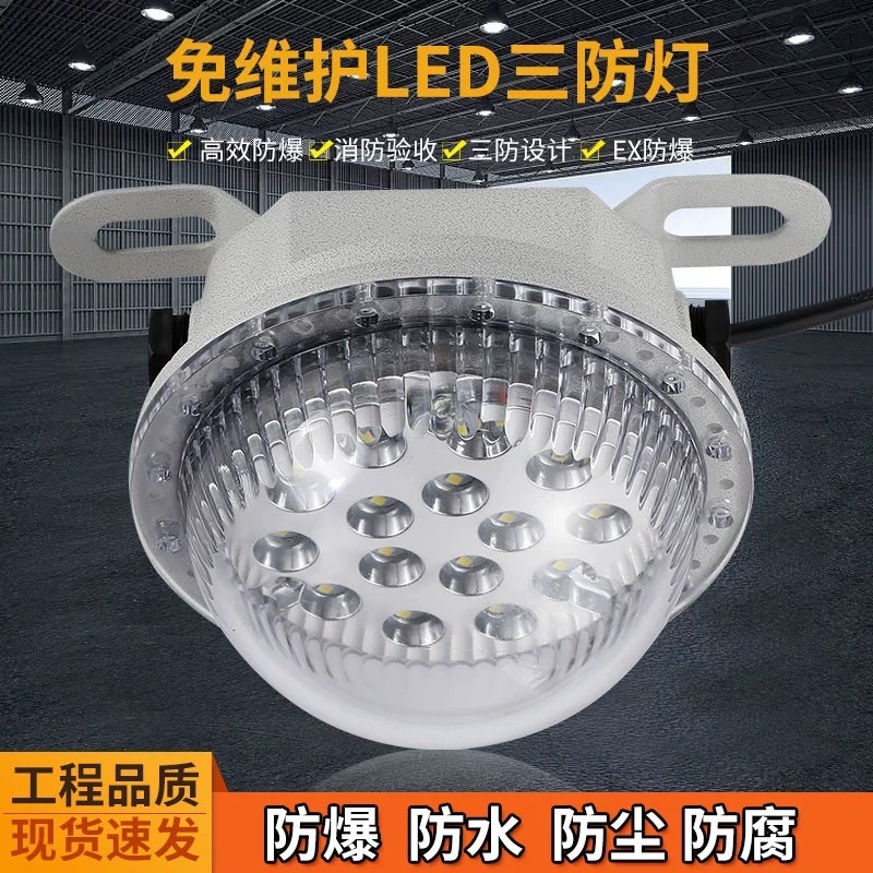 LED blast-proof working light absorbs the three blast-proof lamps from the industrial lighting lamp warehouse at the chemical plant