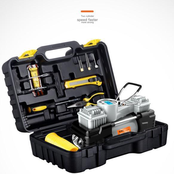 Một máy bơm 2 bánh xe gắn kết với phương tiện bơm đa dụng của Đức với máy bơm áp suất cao cho lốp xe