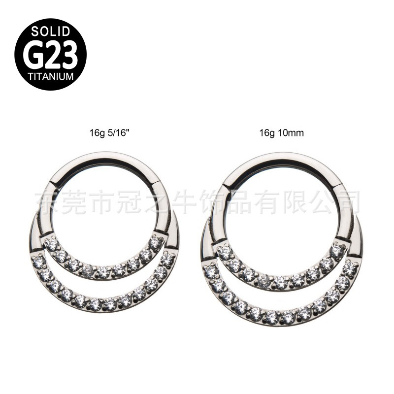 Royal cow F136/G23 titanium earring, earring, lip piercing embroidery, foreign trade thermal distribution plant.