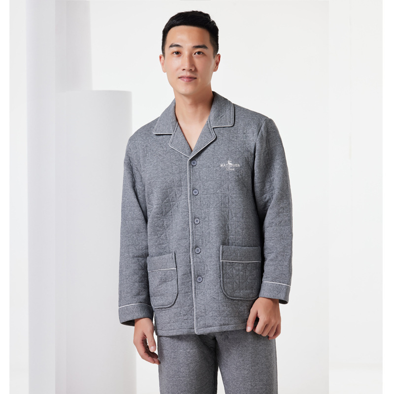 Bộ đồ gia đình dài duyên dáng của Gemma vào giữa mùa đông nóng bức của bông vải pyjama cỡ lớn, dài 234883