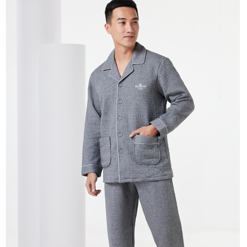 Bộ đồ gia đình dài duyên dáng của Gemma vào giữa mùa đông nóng bức của bông vải pyjama cỡ lớn, dài 234883