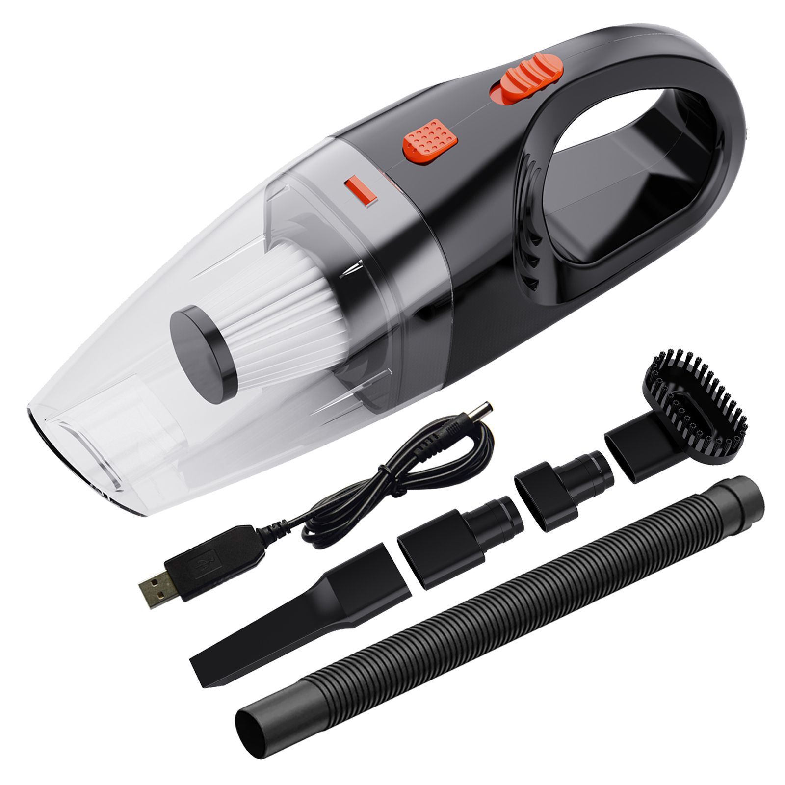 120W power vacuum cleaner for a dry, wet, wireless portable vehicle