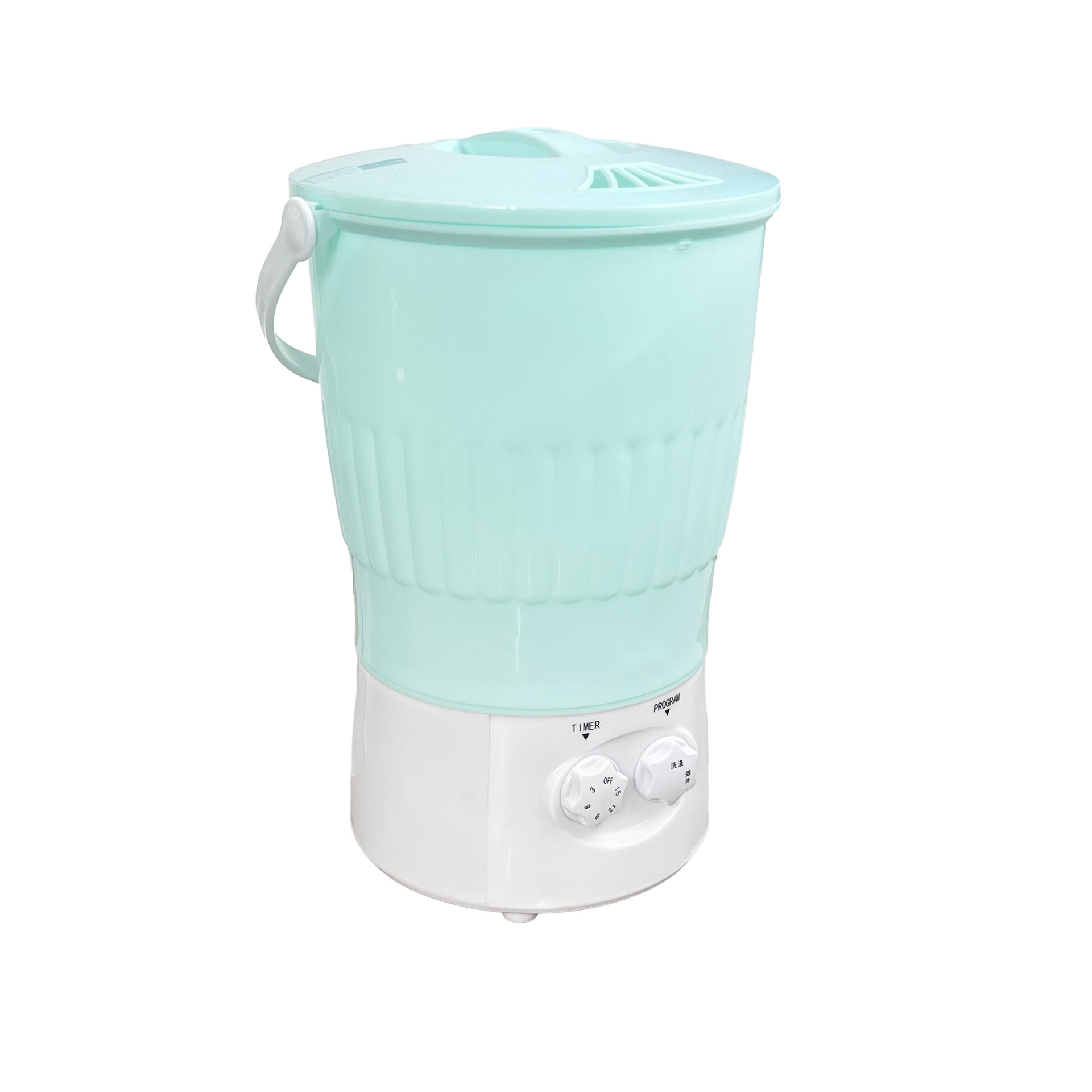 Cái máy giặt thông minh cầm tay bắt đầu rửa hai chiếc vớ lười biếng.