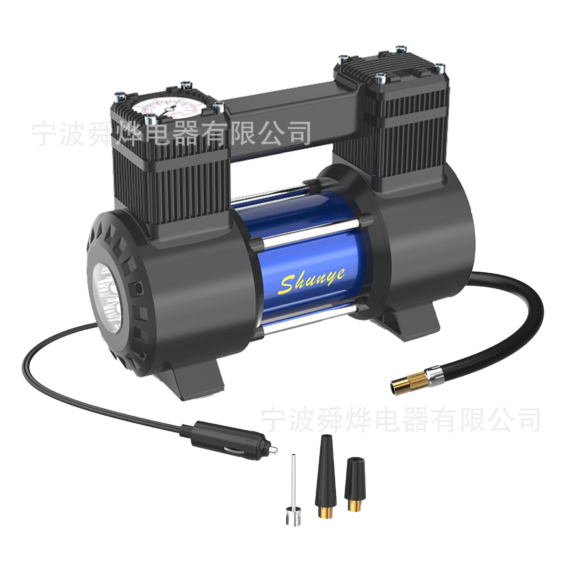 Đèn LED dùng để nén khí trong xe hơi nhỏ bằng kim loại nặng