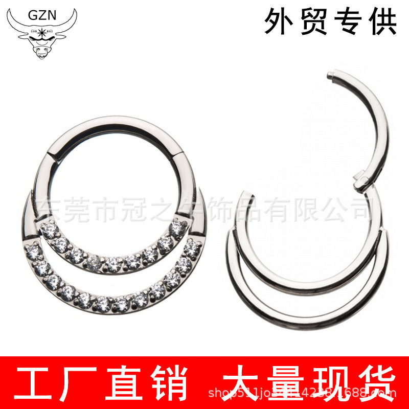 Royal cow F136/G23 titanium earring, earring, lip piercing embroidery, foreign trade thermal distribution plant.