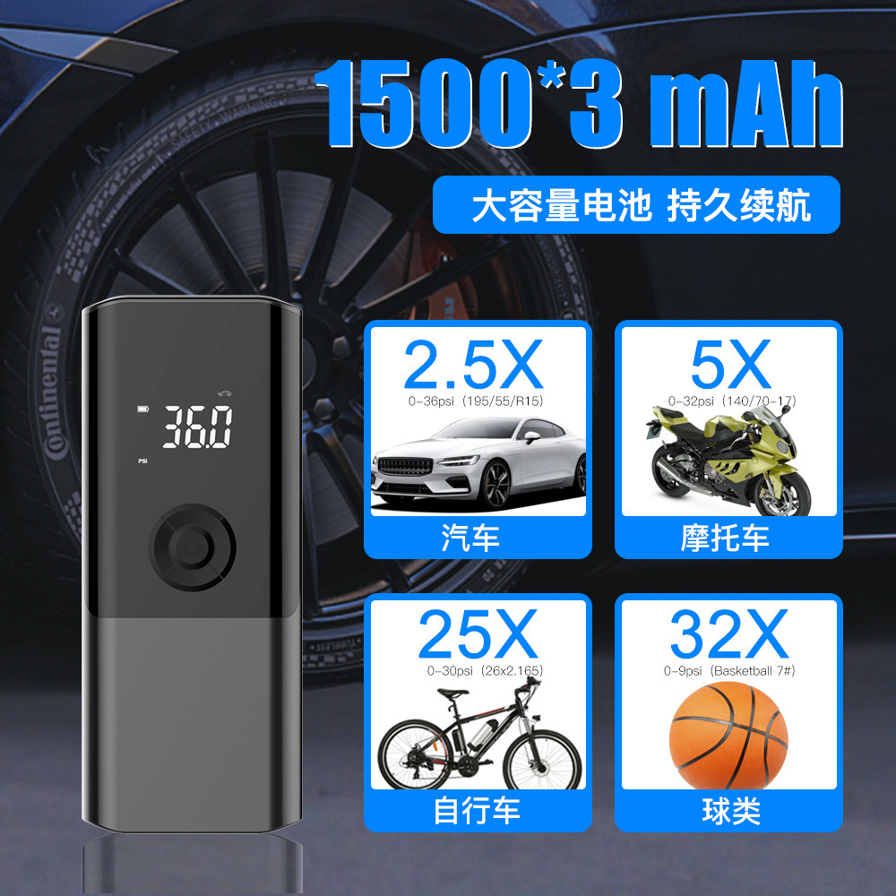 Máy bơm khí lưu động, xe tự động chạy được lốp xe, xe chứa xăng, nạp điện xe tăng gấp đôi.