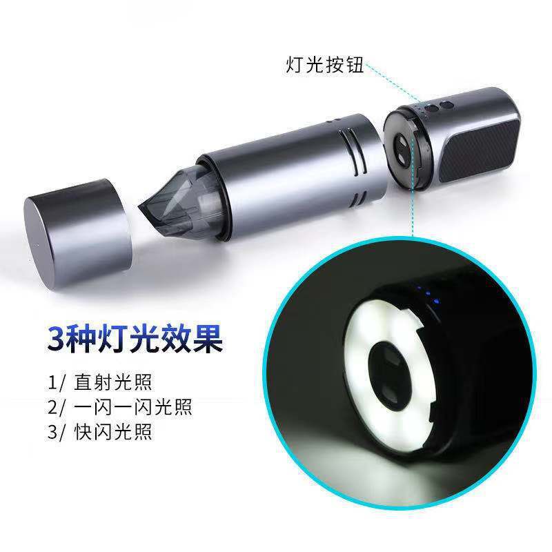 Xe nhẹ chở máy hút bụi, máy thổi dây, máy giặt ướt trong xe hơi.