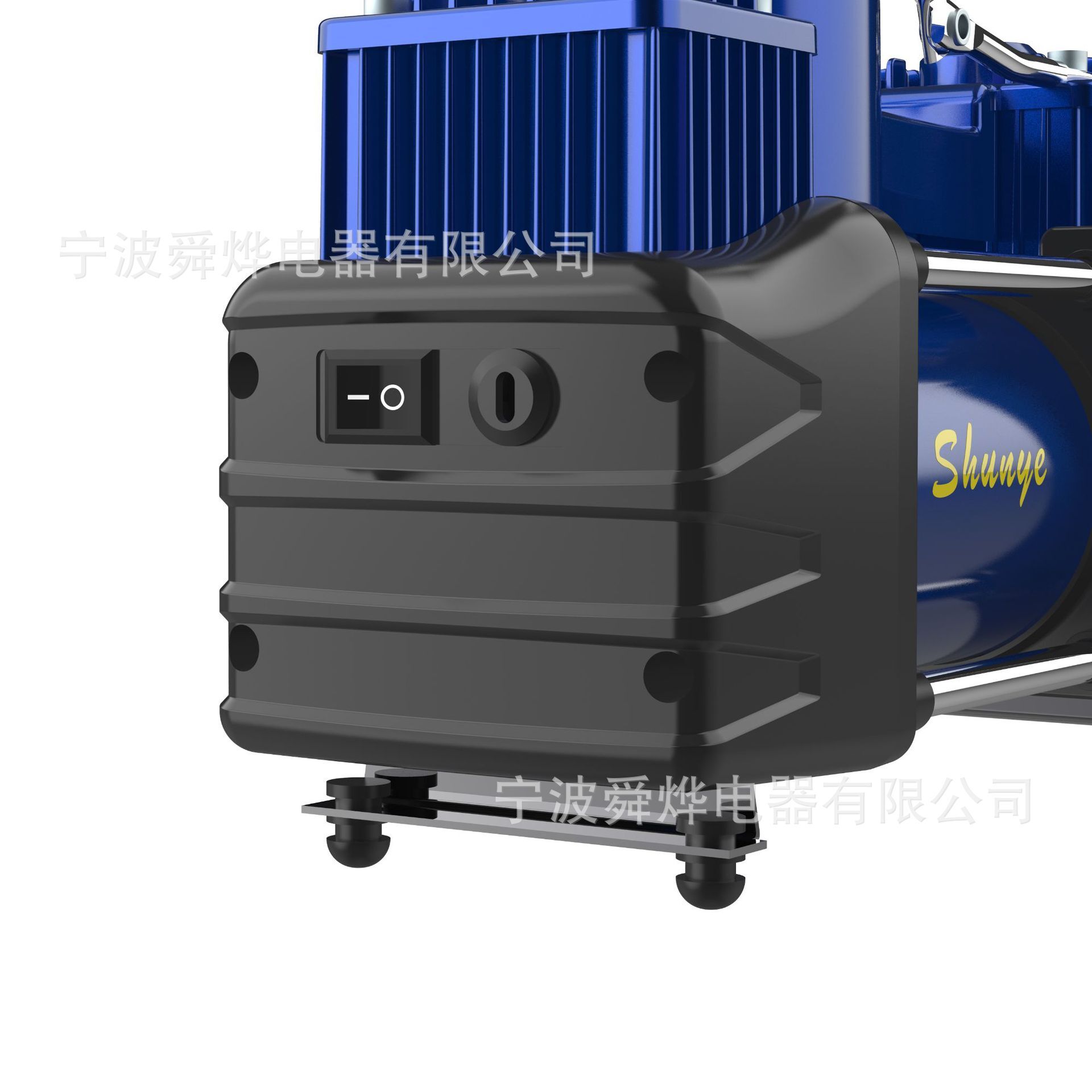 Máy bơm hai bánh xe mạnh gấp đôi bằng kim loại lớn.
