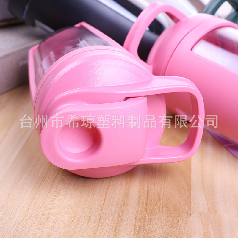 PC dày gấp đôi 700 ly sữa lắc tay, kính thể thao bạch kim.