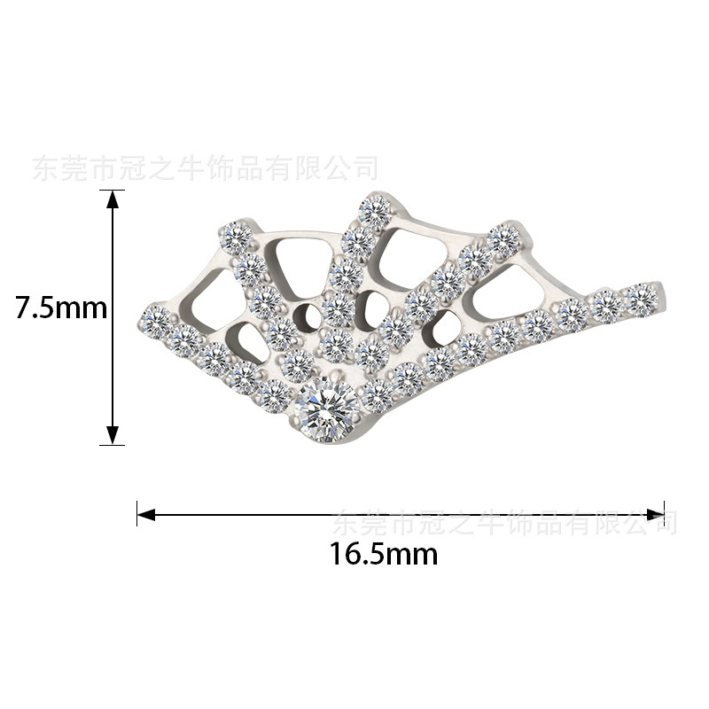 The crowned cow F136/G23 titanium alloy piercing spider web-shaped ear nails for foreign trade.