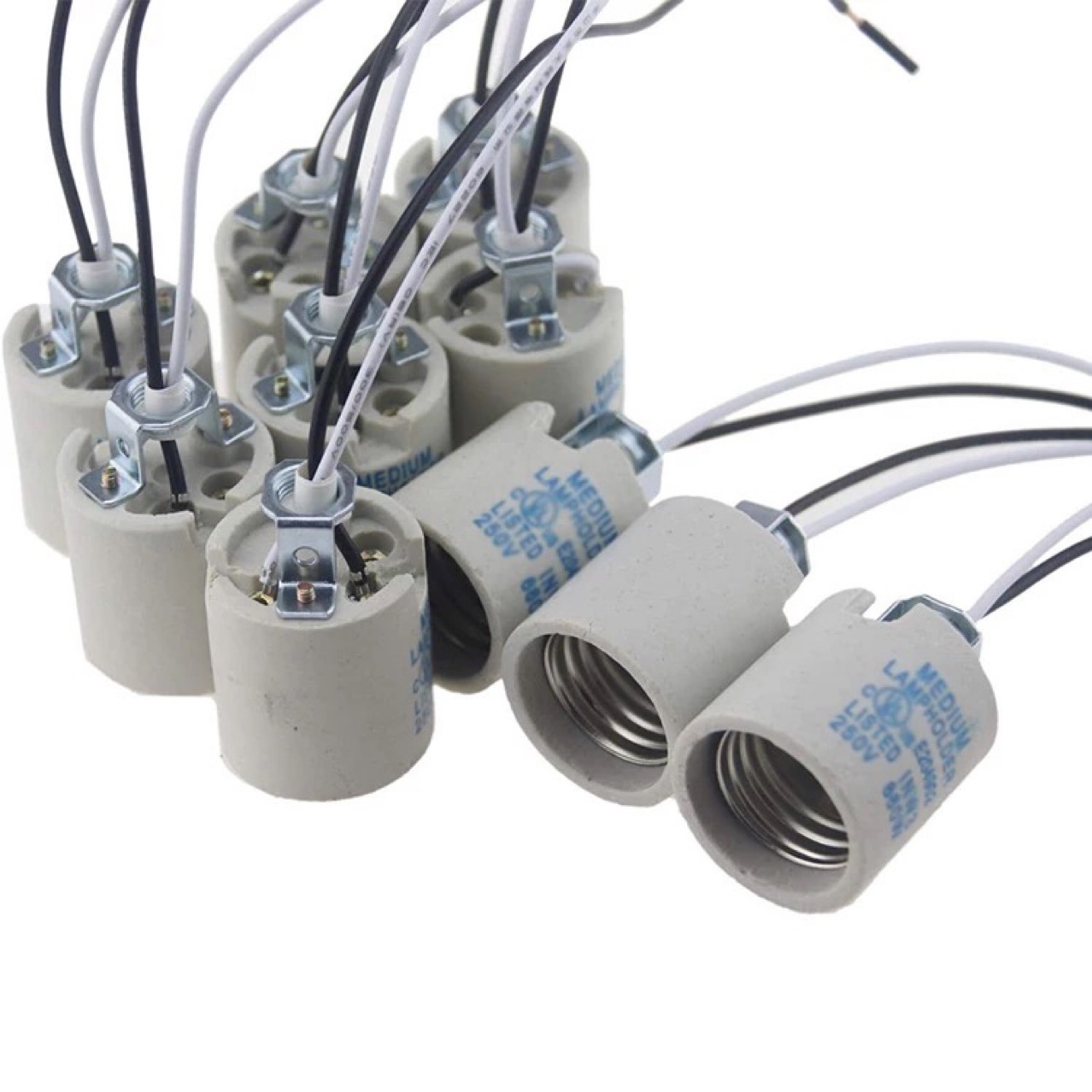 Con vít vít trung bình E26 E27 hỗ trợ bóng đèn nhiệt halogen