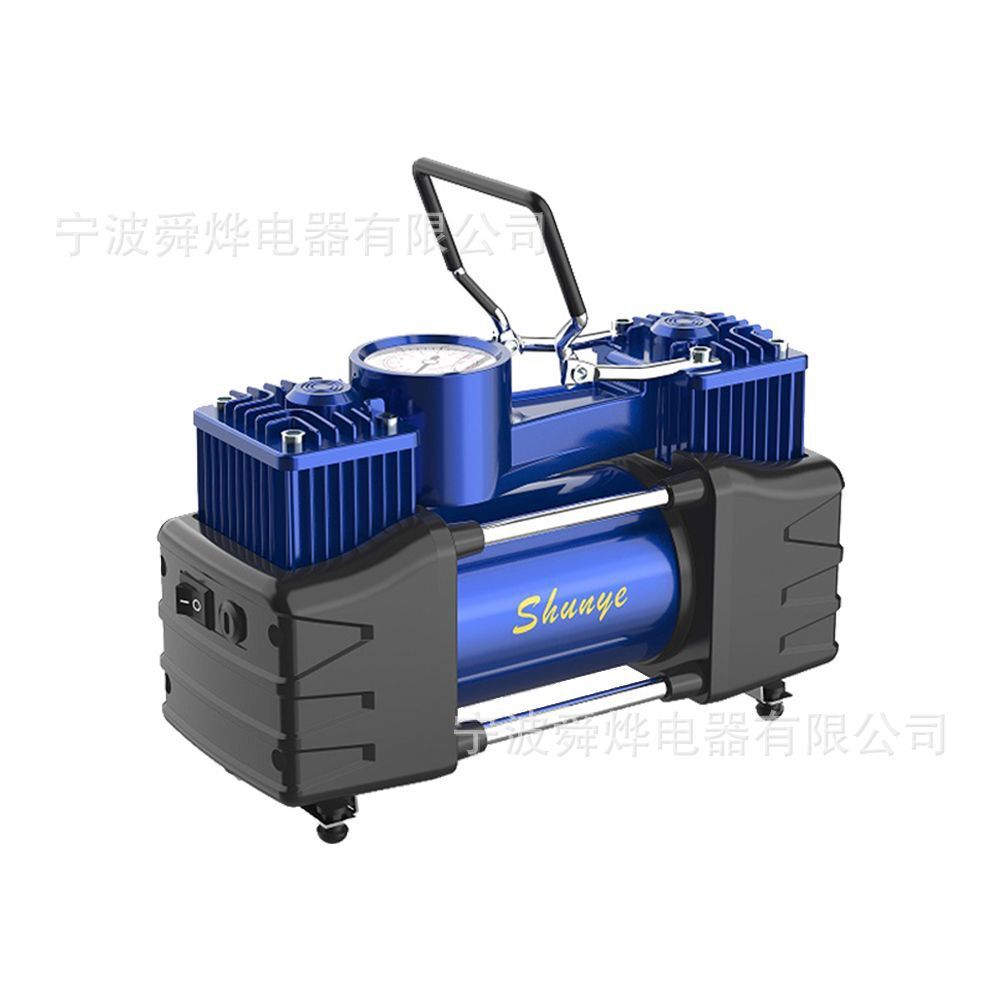 Máy bơm hai bánh xe mạnh gấp đôi bằng kim loại lớn.