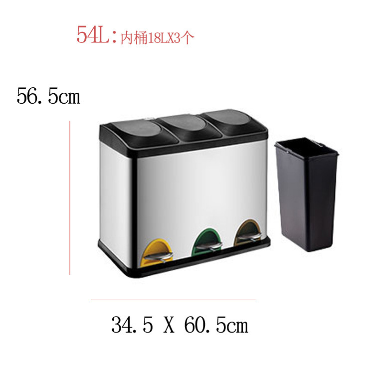 54L Những thùng rác thép không rỉ