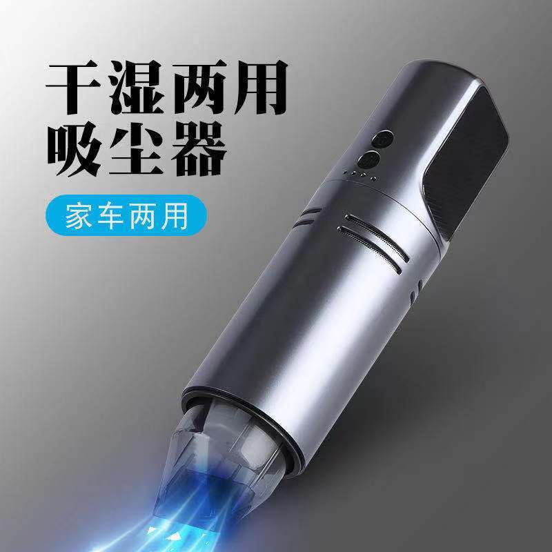 Xe nhẹ chở máy hút bụi, máy thổi dây, máy giặt ướt trong xe hơi.