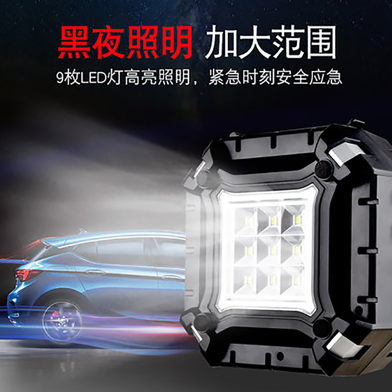 Một chiếc xe mới chở một máy bơm sạc điện, một máy bơm giảm áp xách tay, và nạp năng lượng điện thấp.