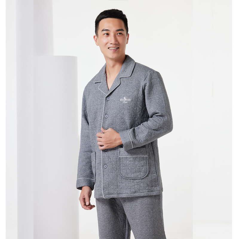 Bộ đồ gia đình dài duyên dáng của Gemma vào giữa mùa đông nóng bức của bông vải pyjama cỡ lớn, dài 234883