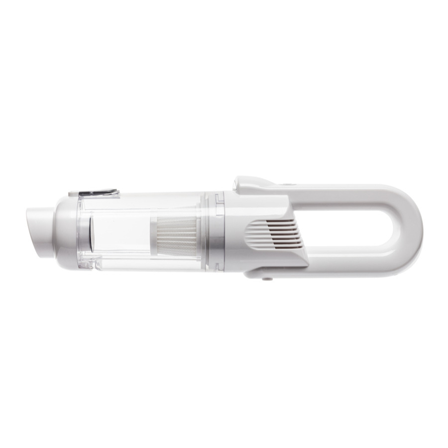 A multi-purpose hand-held vacuum cleaner with a single key.