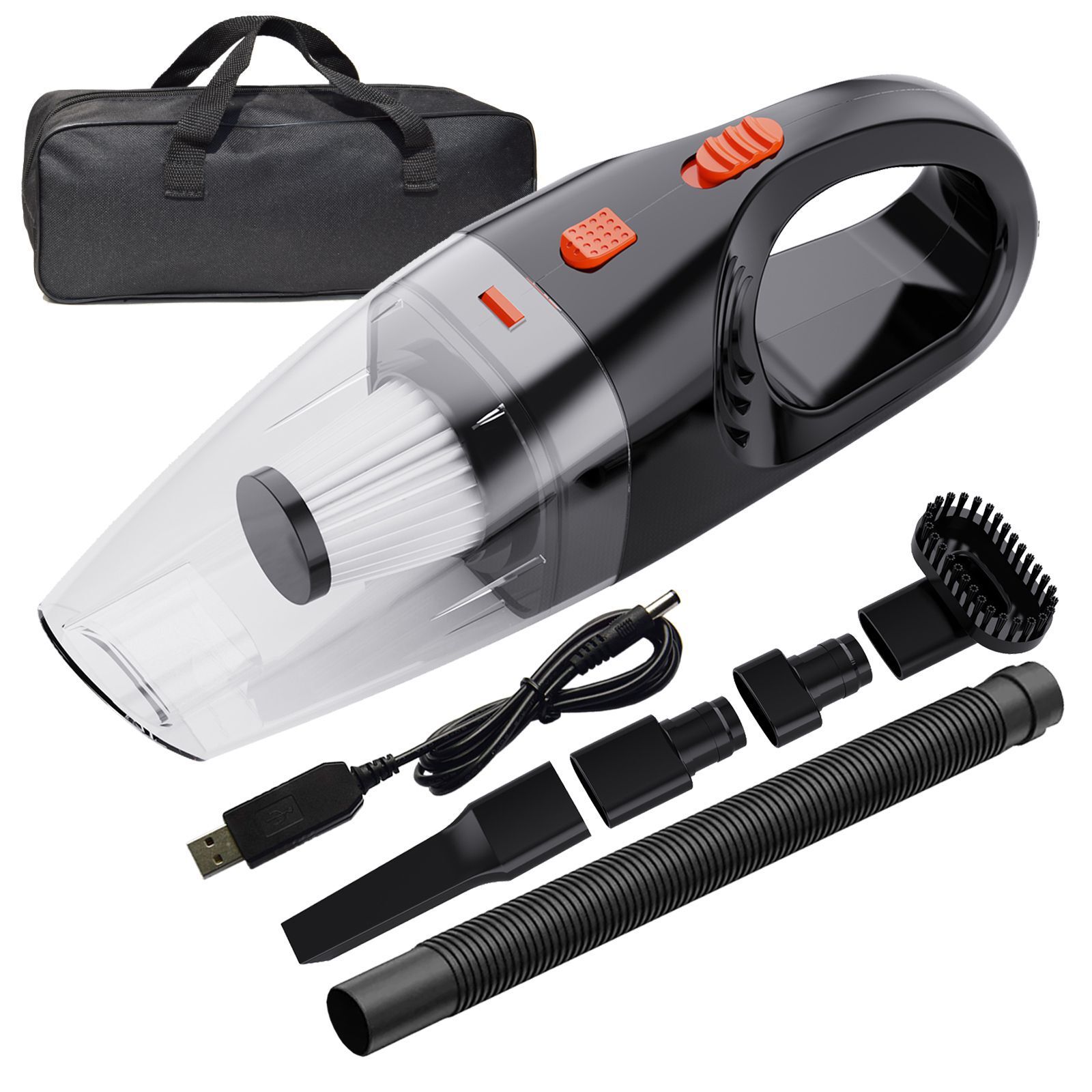 120W power vacuum cleaner for a dry, wet, wireless portable vehicle