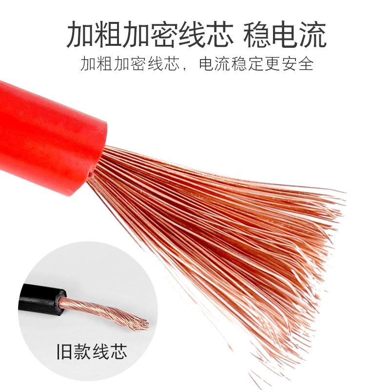 Một chai xe với một đường dây kết nối bằng đồng và một dây điện dày xuyên qua cái kẹp chai.