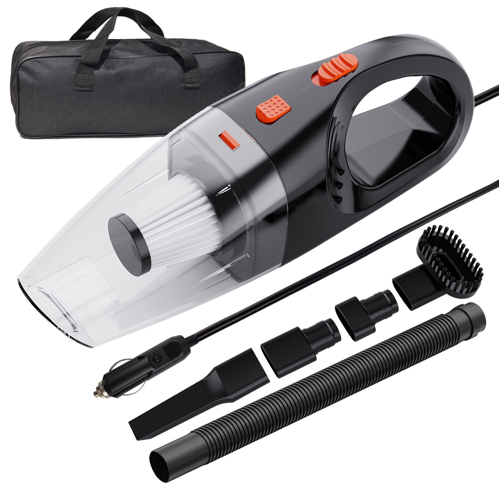 120W power vacuum cleaner for a dry, wet, wireless portable vehicle