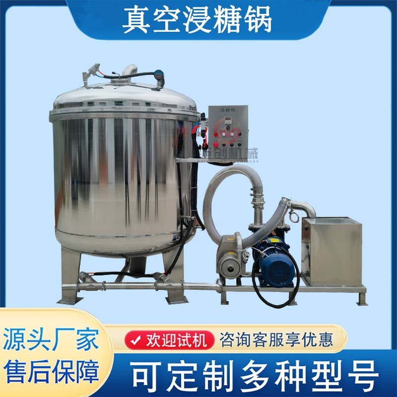Máy hút bụi khô nước, một cái chảo chứa đường, trái cây và hơi nước mật, chảo đường nóng.